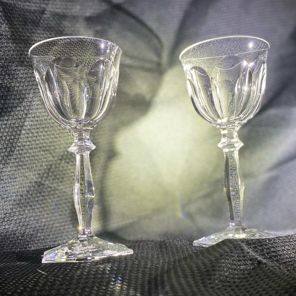 Vintage Crystal wine glasses - Picture 1 of 9